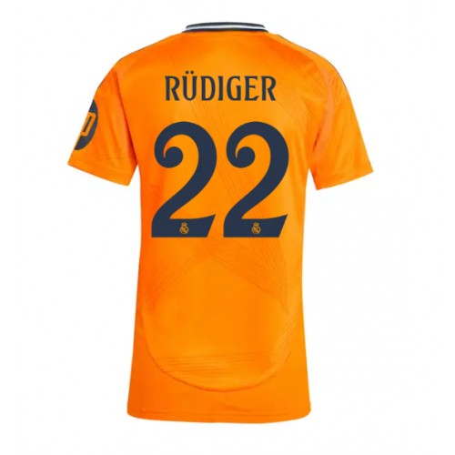 Dámy Fotbalový dres Real Madrid Antonio Rudiger #22 2024-25 Venkovní Krátký Rukáv